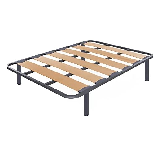 Somier Zeus | Incluye Juego de Patas de 32 cm | Estructura de Madera y Estructura de Tubos de Acero Reforzado | Tacos Anti Ruido | Ideal para Dormitorio y Habitación | Medidas: 120 x 180 cm