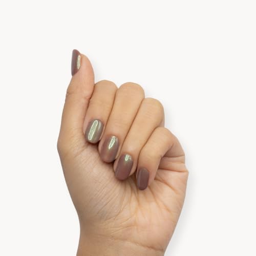 Image of HYUE Chrome Glazed Nail Paint - 9 shades | Opalescent | 8 ml | Dual-toned | Long-lasting Shine | Color-Shifting Pigments | One Stroke Coverage | Gel Finish | Salon-like Nails | No UV Damage
