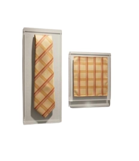 Classic Plaid Tie and Pocket Square Set, Dark Grey Checkered Pattern, Formal and Casual Wear-picture-36