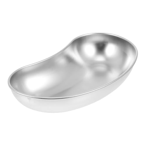 NAMOARLY Versatile Curved Medical Tray Creative Storage Plate for Silver 304 Stainless Steel