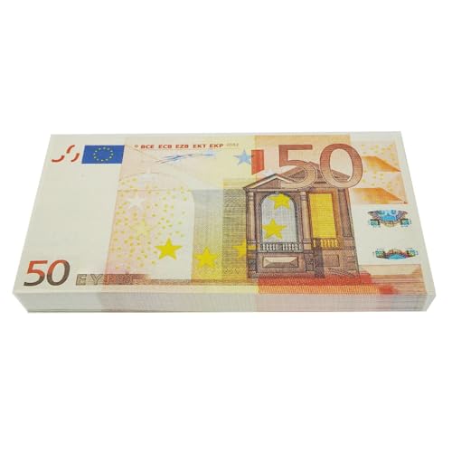 EIGHT4TWO® 100 Stück mit 50 Geldspielzeugen, 50 Banknoten mit einer Größe von 125 % (100 x 50-125 %)