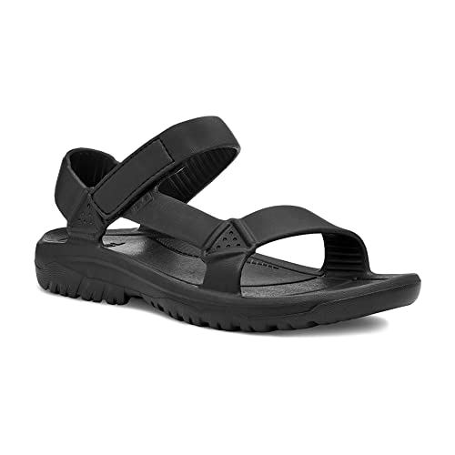 Teva Men's Hurricane Drift Open Toe Sandals, Black, 44.5 EU