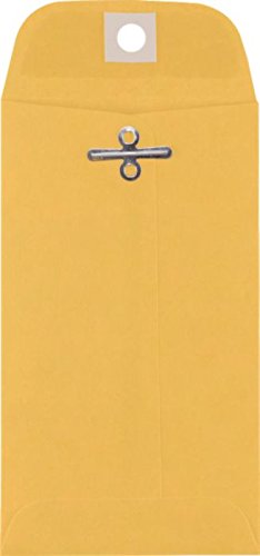 LUXPaper #5 1/2 Coin Clasp Envelopes in 32 lb. Golden Kraft for Coin Collections, Seeds, Small Inventory Items, and Stamps, 50 Pack, Envelope Size 3 1/8 x 5 1/2 (Gold)