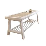 Photo Gallery yugxth panca scarpiera, panca per scarpe con gambe in metallo, panca portaoggetti per ingresso in legno massello e rattan con cuscino imbottito, per ingresso, armadio, corridoio, soggiorno (color : w Photo Gallery yugxth panca scarpiera, panca per scarpe con gambe in metallo, panca portaoggetti per ingresso in legno massello e rattan con cuscino imbottito, per ingresso, armadio, corridoio, soggiorno (color : w