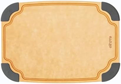 Elihome Essential Series Wood Fiber Cutting Board for Kitchen, Knife Friendly, Dishwasher Safe, Non-Slip Feet, Juice Groove, Reversible, Non-Porous, Eco Friendly, 10"x 7" SMALL