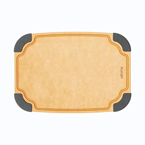 Elihome Essential Series Wood Fiber Cutting Board For Kitchen, Knife Friendly, Dishwasher Safe, Non-Slip Feet, Juice Groove, Reversible, Non-Porous, Eco Friendly, 10"X 7" Small #TOP30