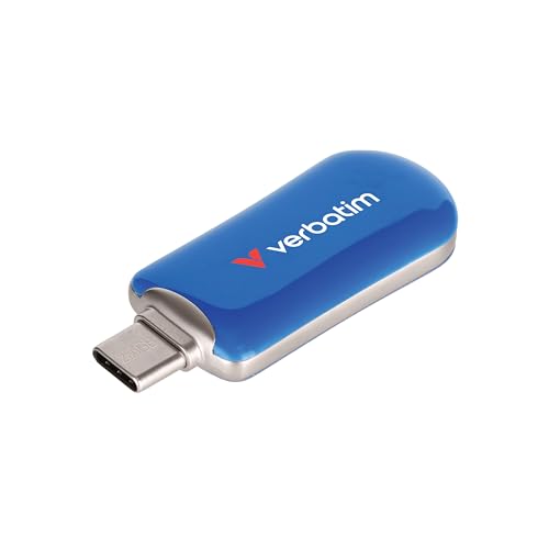 Image of Verbatim 256GB Type C USB 3.2 Gen 1 Flash Drive USB-C Thumb Drive - Blue
