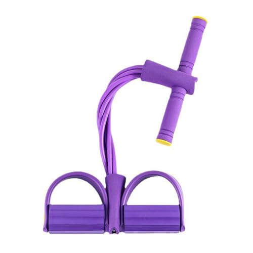 Riblind トレーニングチューブ チューブ 健康 器具 運動 ローイングマシン ストレッチ フィットネス 筋トレ 腹筋 グッズ ゴム バンド (パープル)