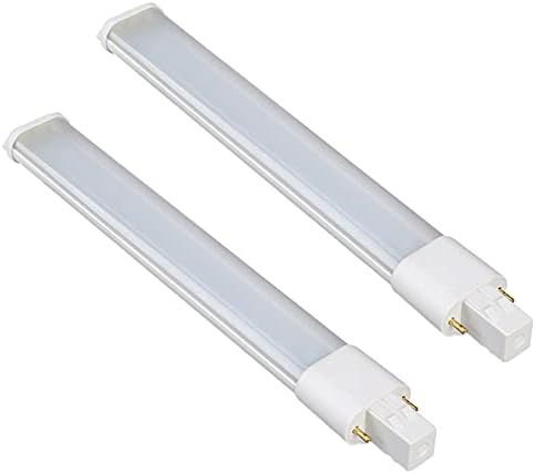 ULIKELED 2 Pack 7W 2 Pin GX23 LED Horizontal PL Light Bulb, 13W CFL Equivalent, PLS-13W Replacement LED Plug & Play Light Bulb(Daylight White 6000K)