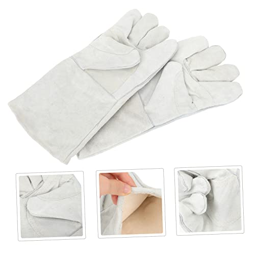 Guantes de trabajo de vaca UPKOCH transpirables para una protección cómoda y multiusos 6