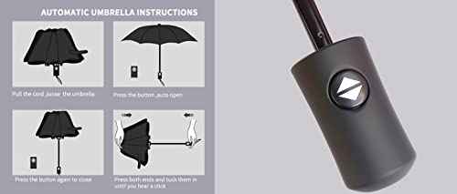 Image of SIEPASA Umbrella for Men - Automatic Large Size Foldable Umbrella with Travel Cover for Man and women - 3 fold Windproof umbrella