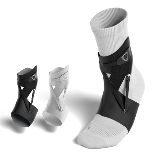 Image of BetterGuards Lite Ankle Brace - Lightweight Sports Ankle Support for Men & Women | Stabilizer for Comfort & Mobility | Breathable, Non-Compression Fit for Sports, Training & Recovery (Black, Small, Left)