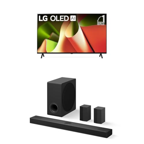 Image of LG 55-Inch Class OLED B4 Series Smart TV 4K Processor Flat Screen with Magic Remote AI-Powered with Alexa Built-in (OLED55B4PUA, 2024),LG 5.1.3 ch. Sound Bar Wireless Dolby Atmos and Rear Speakers