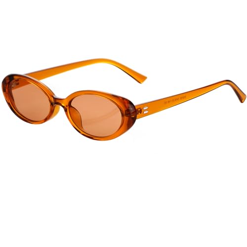 Image of Retro Oval Sunglasses for Women Men 90s Style Vintage Small Sun Glasses UV400 Protection Shades