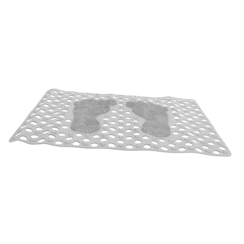 SHERCHPRY Non Slip Massage Shower Pad Suction Cup Fixed Floor Mat for Bathroom Skid Bathtub Mat Grey Foot Pad for Entrances Washrooms Safe Practical Home Essential