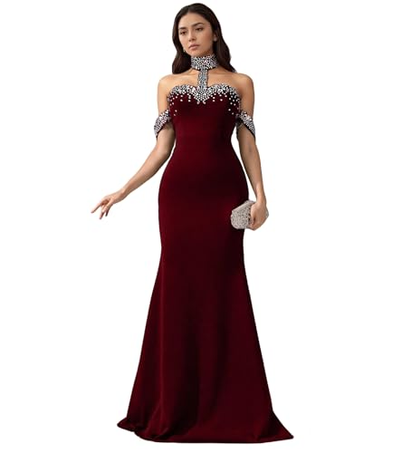 Image of Nagfar Women Rhinestone Sequin Birthday Party Sexy New Year Formal Dress