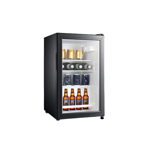 Amazon | Tcrciuk 冷蔵庫ミニ 飲料ガラスのドア 飲み物用 冷温庫
