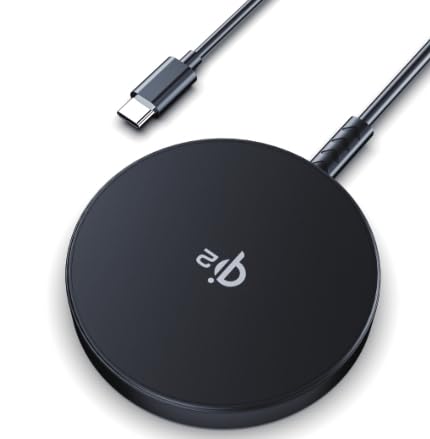 Chargeur sans fil noir charge rapide induction avec surface antiderapante
