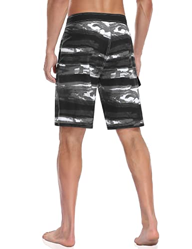 Nonwe Men's Swim Trunks Quick Dry with Pocket Adjustable Waist Board Shorts4
