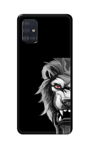 Image of PRINTFIDAA Printed Hard Back Cover Case for Samsung Galaxy M31s Back Cover (Angry Lion) -112