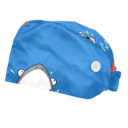 Chapeaux de travail requin mignon couvre-chef unisexe casquette hommes femmes lot de 2
