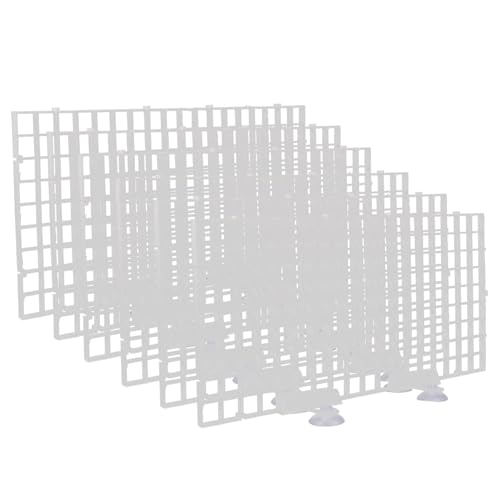 Happyyami 1セット水槽用 板 吸着カップ付き 水族館用仕切り 水槽底部用フィ