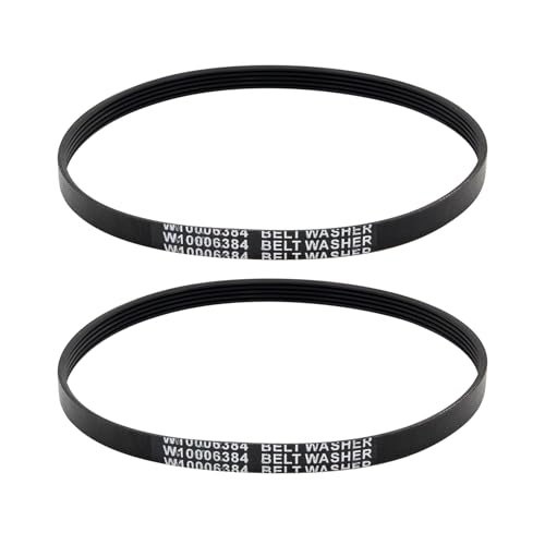 Laofudech W10006384 Washer Drive Belt Replacement Part Compatible with Whirlpool Kenmore Washing Machine Belt for W10006384 AP6014712 PS11747978 wpw10006384 washer drive belt 2PCS