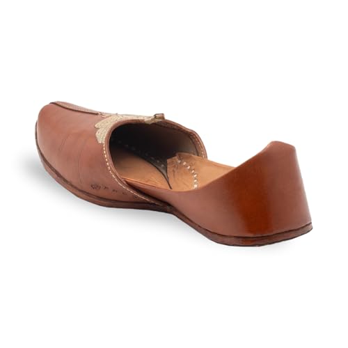 Image of KORAKARI Men's Traditional Leather Punjabi Jutti Comfortable Mojari for Men