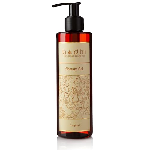 BODHI® Sanft reinigendes Duschgel Frangipani 250 ml, für Frauen mit schönem Blumenduft von Plumeria Alba, 98% natürlich & vegan