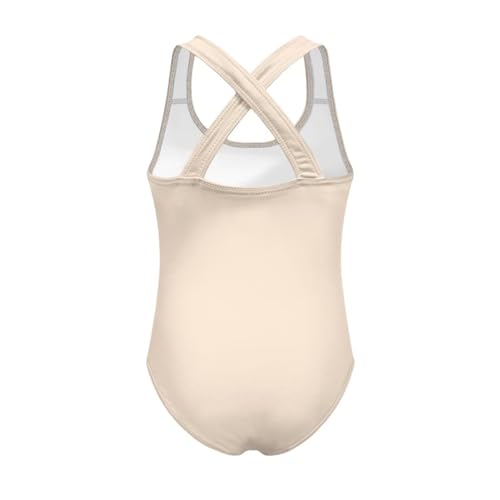 Image of Girls One Piece Swimsuit Axolotl Cross Back Straps Bathing Suit Lightweight Quick Dry Gymnastics Leotard