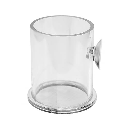 Shrimp Feeding Tube, Acrylic Shrimp Feeder Tube Tray with Suction Cup Aquarium Fish Feeder Tube for Fish Tank Feeding Supplies