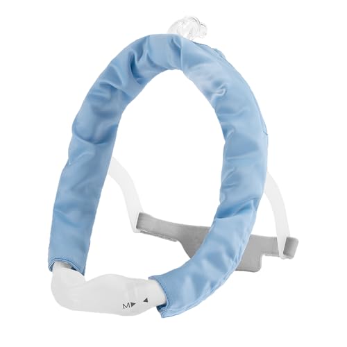 Satin CPAP Strap Covers for AirFit, Headgear Cover Set Hair Protector, CPAP Mask Cushions to Reduce Red Marks and Hair Pulling, Blue