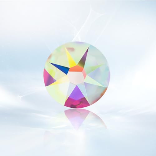 Image of Novani Crystal AB Rhinestones 1440pcs Flat Back Round Rhinestone Style 2088 Sparkly Crystal Gemstones for Nail Art and Crafting SS20,4.6-4.8mm