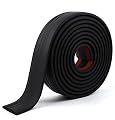 Yefanxi 16.4FT Upgrade Peel and Stick Rubber Wall Base Molding Trim,Flexible Baseboards Moulding Trim,Vinyl Wall Baseboard Moulding Trim,Home Decor for Wall, Baseboard, Ceiling (Black-3.15IN*16.4FT)