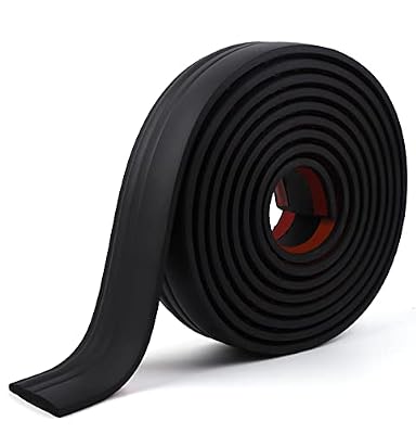Yefanxi 16.4FT Upgrade Peel and Stick Rubber Wall Base Molding Trim,Flexible Baseboards Moulding Trim,Vinyl Wall Baseboard Moulding Trim,Home Decor for Wall, Baseboard, Ceiling (Black-3.15IN*16.4FT)