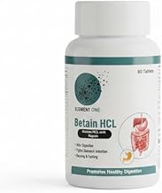 Betaine HCL with Pepsin – Supports Nutrient Absorption, Healthy Stomach Acid Levels & Digestive Enzyme Function – Helps Indigestion, Bloating & Gut Health 60 Veg Tablets