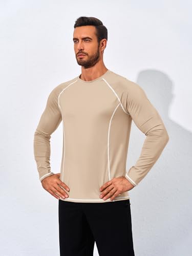 Yousify Mens Compression Shirts Long Sleeve Athletic Workout Shirt Sports Running T-Shirt Base Layer Active Undershirt Tops2