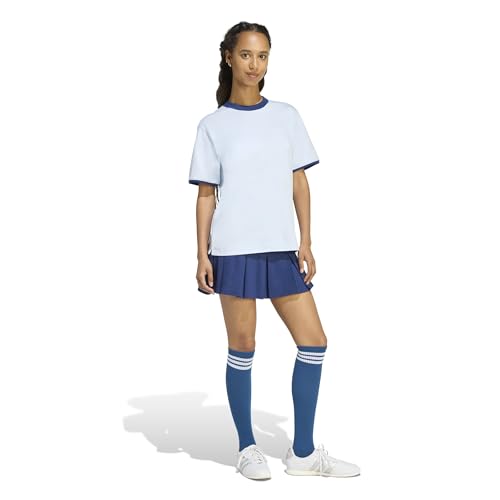 adidas Women's Seasonal Essentials Colorpop T-Shirt with Embroidered Graphic, Crystal Sky/White, S – Ansicht 4