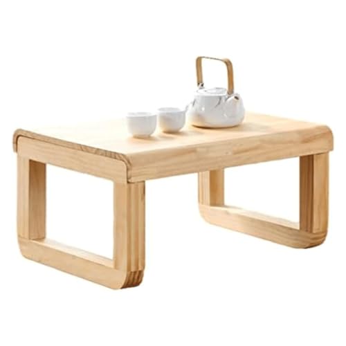 Table basse rectangulaire en bois pour optimiser les petits salons sombres