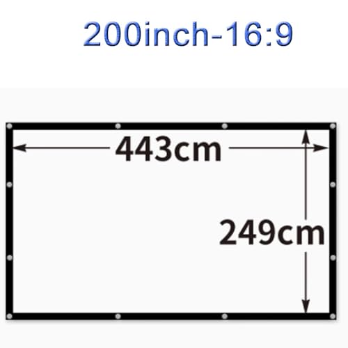 Pantalla de proyección manual 200 pulgadas 16:9 plegable miniatura 6
