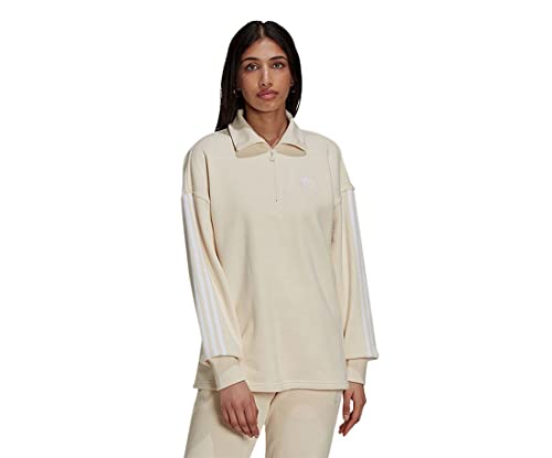 Adidas Esstl Qtr Zip veste femmes crème XS pull de sport léger