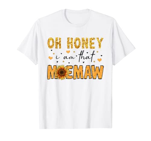 Carino Meemaw Girasole Festa della Mamma Sono Che Meemaw Abbigliamento Maglietta