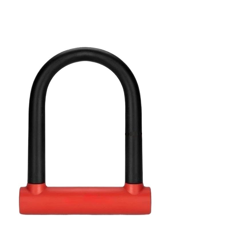 Blocco Bici antifurto Blocco U for Bicicletta in Acciaio ad Alta Resistenza Antivol Velo Cadeado Bicicleta Blocco moto Scooter Elettrico (Color : RKS610-RD)