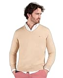 El Ganso Jersey Cuello Pico Coderas Beige