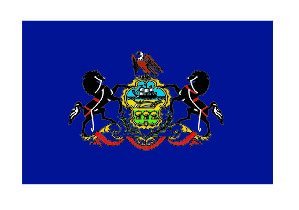 3pcs Pennsylvania State Flag Funny Hard Hat/Helmet Vinyl Decal Sticker