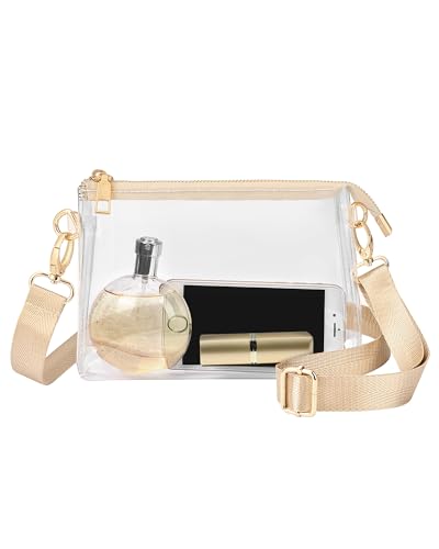 Image of Clear Purse for Women - Stadium Approved Crossbody Bag, Small Stadium Bag for Concerts & Sports Events