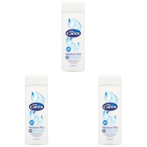 Carex Moisture Plus Shower Cream 500ml Shower cream containing milk protein; a natural skin moisturiser. Cleans and cares. (Pack of 3)