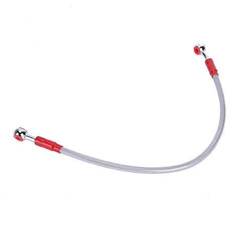 Tubo de combustible de manguera de aceite de freno de motocicleta universal Montaje de línea de acero inoxidable trenzado 45/90cm(45cm-gris)