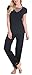 Women's Sleepwear Sleevelees Pajama Set with Short Pants (XS-XL) (M, C-black)