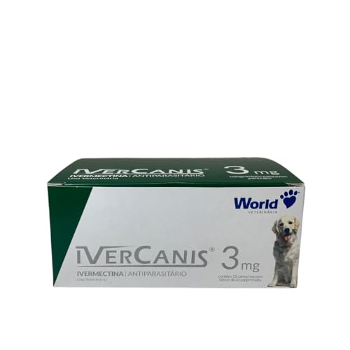 Comprimido antiparasitário para ácaro World Ivercanis para cão até 15kg contra pulga Carrapatos